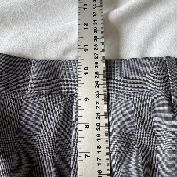 Sondergaard‎ Copenhagen Men's Gray Striped Plaid Slim Fit Dress Pants Size 38x30 - Picture 11 of 15